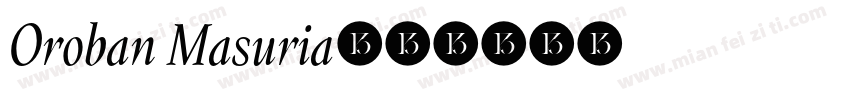 Oroban Masuria字体转换